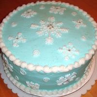 Snowflake Cake 4 Layer Chocolate Cake, all b/c