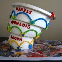 Upside Down First Birthday Made for my youngest son's first birthday. He likes to be upside-down! The cake board was made as a collage of pictures from his first...