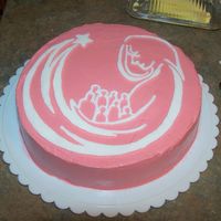 Longview Mothers League This was a VERY quick cake I made for our local Mothers League Meeting. Covered in Swiss meringue buttercream.I used a white almond bark...