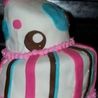 Yuck 2nd time ever using fondant and 1st time doing this topsy-turvy thing . guess i should stick to making candy