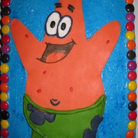 Patrick Cake My boyfriend's nephew wanted a patrick cake for his birthday. This is a two tier chocolate cake with chocolat filling. Patrick is...