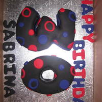 30Th Birthday Cake Lemon cake with lemon filling. Buttercream icing, the cake is covered in fondant with fondant accents.