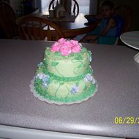 Practise Cake Chocolare fudge cake with strawberry mousse filling with fresh berries. Tried cake sparkles on the roses for the first time.