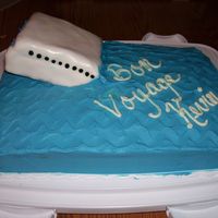 The Titanic Fared Better... This was a cake I made for a going away party for my brother who was leaving for a semester at sea. It was supposed to be a sinking ship (...