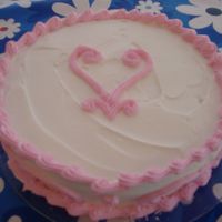 First Whipped Icing Cake Whipped Icing, first attempt.