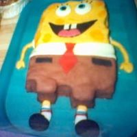 Spongebob Squarepants My son is a big spongebob fan!! this is very simple, a large rectangular cake with a few slightly wavy bits cut out of the sides and bright...