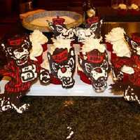 Nc State Wolfpack Cupcakes birthday red velvet cupcake/buttercream icing - NCSU Wolfpack made from candy melts