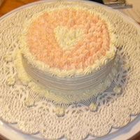 Anniversary Heart The photo is a little blurry, but you get the idea. Made with buttercream on a 6" cake.