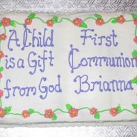 First Communion Bible I made this cake for my God daughter's first communion. I tried my hand at another decorators design from this site. I thank them for...