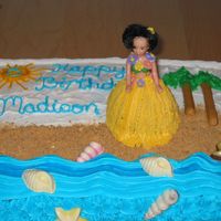 Hula Girl Birthday Cake This is a cake that I did for my daughter's 6th birthday. The theme was a Hawaiian Luau. I had 3 others Hula Dancers on the side, but...