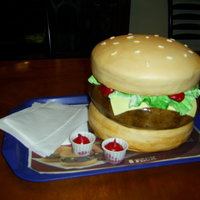 Hamburger Cake All fondant