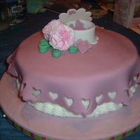 Pretty In Pink I actually made this for my Wilton class but gave to my mom for mother's day. May favorite is the trinket box filled with the cut...