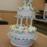 Final Cake For Wilton Class Iii My final cake for Wilton Class III. It looks like it's leaning but it's just the camera angle. Bottom layer is chocolate, top is...