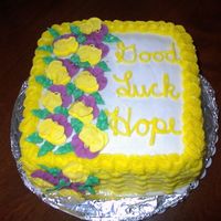 Hopes Pageant Cake Made for my niece for her upcoming pageant. Used leftover royal flowers from cake class.