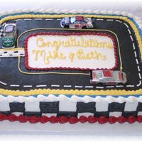 Nascar Grooms Cake This was the grooms cake for my cousins wedding. Her hubby loves Nascar and especially Dale Jr. The cars were provided by my cousin. It...