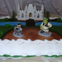 Shrek Deluxe Deco Kit This is another deco kit that was deluxed. I charge an extra fee for the deluxe version and I use icing instead of an airbrush for the...