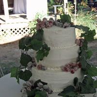 Wedding Cake White cake with btc and sugar grapes
