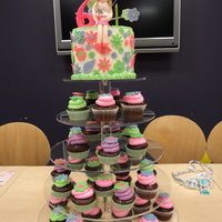 Blossoms Princess Figure is made from tylose and fondant mix. Blossoms are cut from colored fondant. Design is inspired by some very pretty blossom tissue...