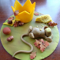 Garden Mouse My project for my sugarpaste class. We had to copy the instructor's display of a garden mouse. To be cheeky, I added the wedge of...
