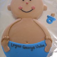 Big Bellied Baby I copied this cake from a picture that the brother of the mother found on the internet. It's so cute... I had a hard time getting the...