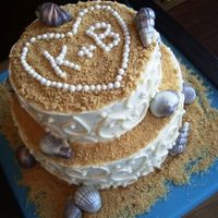 Beach Bridal the sand is made of a mix of brown sugar and graham cracker crumbs.