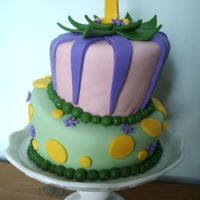 First Birthday Topsy This isn't a wedding cake, but i thought it belonged with the Topsy-Turvy cakes anyway. This was for a little girl's first...