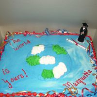 College Grad This was iced in whippy but I did use bc for the green, white and red parts. I airbrushed the sides blue and then colored more whippy blue...