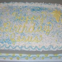 Happy Birthday Jesus! A last-minute 1/4 sheet cake done for a kindergarten class party. The kids loved it--it is not one of my favorites.