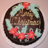 Christmas Ding Dong The favorite Giant Ding Dong cake covered in ganache and decorated in buttercream. It was a HUGE hit!