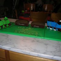 Thomas Cake My son is a huge Thomas fan So I made him a cake with Thomas, Annie, Clarrable and Edward.