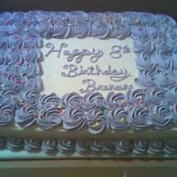 Birthday Rosettes A quick cake I did for my son's class. His actual Bday is today, and I promised his teacher I would make a cake for the class...this...