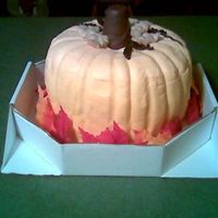 Pumpkin This cake was donated to my son's school's Fall Festival Fund Raiser. It brought $30 at auction! All BC and the stem was a hand...