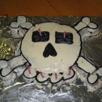 Skull Cake This was my first.... SO sloppy!!!