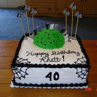 40Th Birthday Cake I made this cake for my brother-in-law's 40th birthday party and had rave reviews! I did this after browsing the galleries here for...