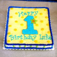 First Birthday - Another Angle Same cake - just another angle so that the details on the top can be viewed better.