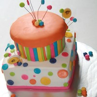 Graduation & Birthday Cake Combined friend wanted something not so graduation like and not so birthday like. Since they were doing a combined party.Buttercream and MMF...