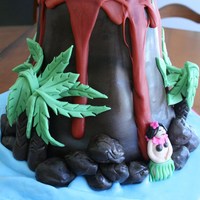 Volcano Cake Customer promises to get me pictures after they dropped the dry ice in. Can't wait to see it smoke!