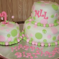 First Birthday Cake First Birthday cake with smash cake. MMF polka dots
