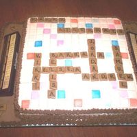 Scrabble Cake We celebrated the spring birthdays of everyone in in my family all at once!! This is what I came up with to include everyone. It is...