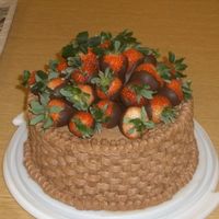 My First Basketweave I made this cake for work and thought I would try something new. I think with practice I will like this technique.