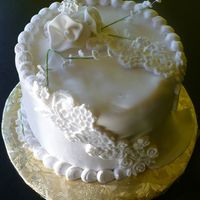 1St Anniversary 1st anniversary cake mini replica of wedding cake. TFL!