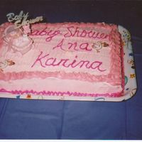 Anna Karina's Baby Shower strawberry cake with whipped cream frosting