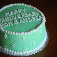 Green Anniversary Cake 