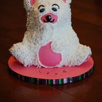 3D Bear This was my first time using the Wilton 3D bear pan. The cake actually cracked and I needed to patch quite a bit.