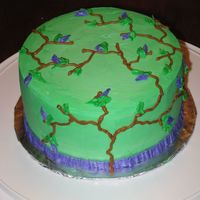 Mom's Birthday Cake This was the first time I had a truly smooth, flat top on my cake. It was even delicious too! Can't beat that! :)