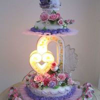 2 Tier Purple Weddingcake 