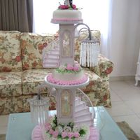 3 Tier Flower Wedding Cake for my customer yasmine,chocolate moist with steamed buttercream and buttercream roses flower