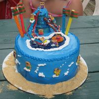Bear's Pool Party Birthday Cake 