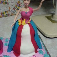 Surprise Cake For My Bf 4 Year Old Cousin it's for a twin sisters birthday and the cake actually have two dolls but my cam was making a fool of me and end up those pic i took...