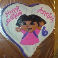Dora Bct chocolate cake with cream cheese icing and buttercream dora